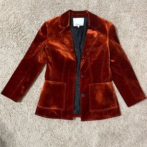 3.1 Phillip Lim Women's Velvet Blazer in Rich Rust